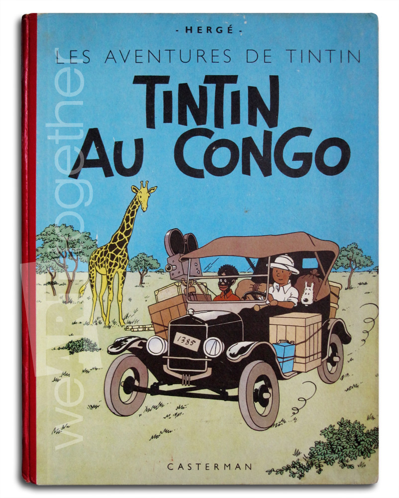 TINTIN - ENSEMBLE TINTIN AU CONGO DE 3 OBJETS DE COLLECTION