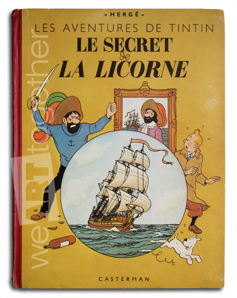 Tintin, Le Secret de La Licorne, Dos rouge, 1947, B1