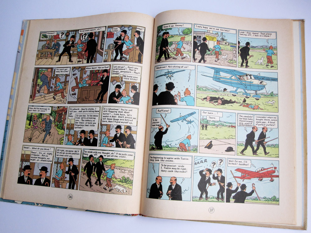 Tintin, The Black Island, first tintin uk edition, première édition ...